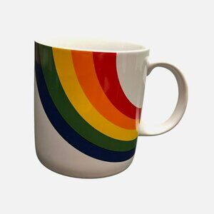 Vintage Rainbow Mug FTD FTDA Korea Coffee Mug Cup 1984‎ Double Sided